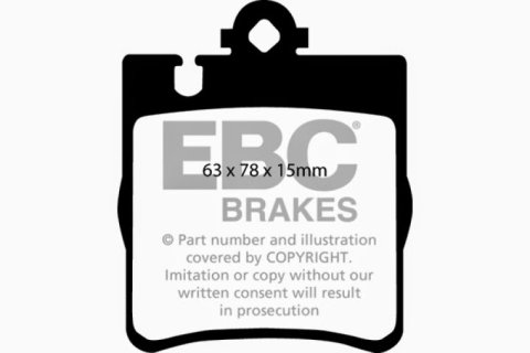EBC 03 Mercedes-Benz C230 (W203) 2.3 Sport Yellowstuff Rear Brake Pads thumbnail 3