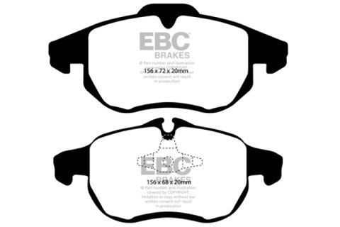 EBC 03 Saab 9-3 2.0 Turbo (Arc) Ultimax2 Front Brake Pads thumbnail 3
