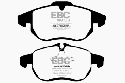 EBC 03 Saab 9-3 2.0 Turbo (Arc) Ultimax2 Front Brake Pads thumbnail 4