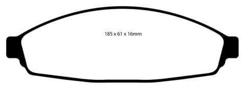 EBC 03+ Ford Crown Victoria 4.6 Redstuff Front Brake Pads thumbnail 1