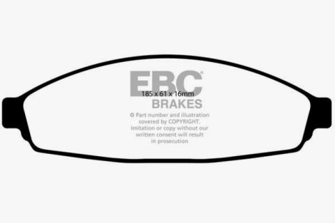 EBC 03+ Ford Crown Victoria 4.6 Redstuff Front Brake Pads thumbnail 3