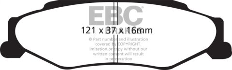 EBC 03-04 Cadillac XLR 4.6 Greenstuff Rear Brake Pads thumbnail 4