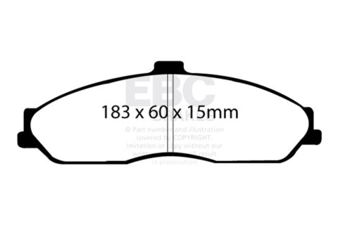 EBC 03-04 Cadillac XLR 4.6 Redstuff Front Brake Pads thumbnail 6
