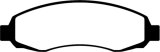EBC 03-04 Dodge Dakota 2WD 3.7 Yellowstuff Front Brake Pads thumbnail 5