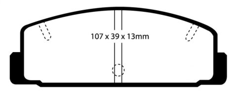 EBC 03-04 Mazda Protege 2.0 Turbo (Mazdaspeed) Yellowstuff Rear Brake Pads thumbnail 1