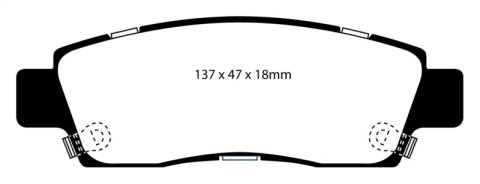EBC 03-05 Chevrolet SSR 5.3 Redstuff Rear Brake Pads
