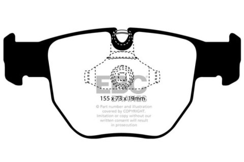 EBC 03-05 Land Rover Range Rover 4.4 Greenstuff Front Brake Pads thumbnail 3