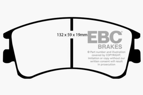 EBC 03-05 Mazda 6 2.3 Yellowstuff Front Brake Pads thumbnail 4