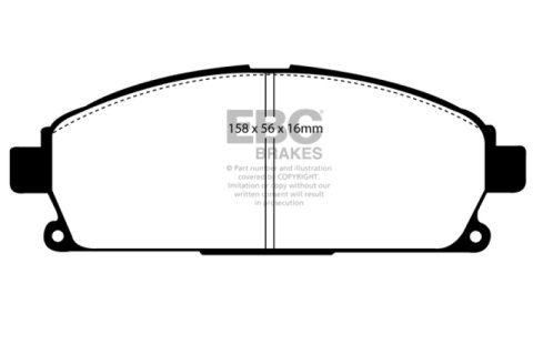 EBC 03-06 Acura MDX 3.5 Greenstuff Front Brake Pads thumbnail 4