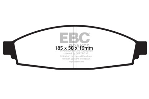 EBC 03-06 Lincoln Aviator 4.6 Yellowstuff Front Brake Pads thumbnail 5