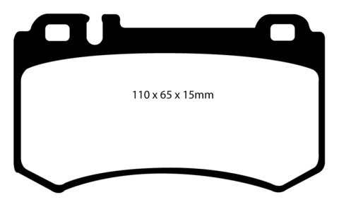 EBC 03-06 Mercedes-Benz CL55 AMG 5.4 Supercharged Yellowstuff Rear Brake Pads thumbnail 1