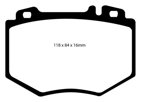 EBC 03-06 Mercedes-Benz CL600 5.5 Twin Turbo Redstuff Front Brake Pads thumbnail 1