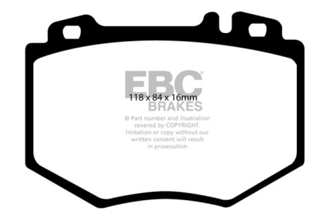 EBC 03-06 Mercedes-Benz CL600 5.5 Twin Turbo Redstuff Front Brake Pads thumbnail 4