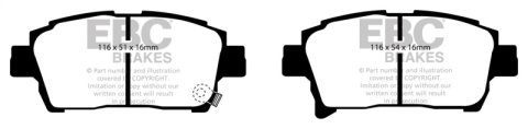 EBC 03-07 Scion XA 1.5 Yellowstuff Front Brake Pads thumbnail 1