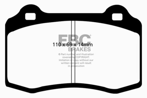 EBC 03-07 Volvo S60 2.5 Turbo R Greenstuff Rear Brake Pads thumbnail 3