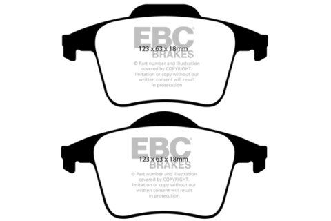 EBC 03-07 Volvo XC90 2.5 Turbo Yellowstuff Rear Brake Pads thumbnail 5