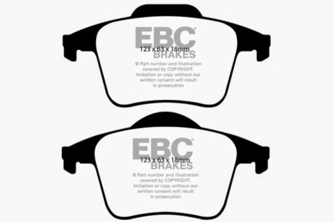 EBC 03-07 Volvo XC90 2.5 Turbo Yellowstuff Rear Brake Pads thumbnail 6