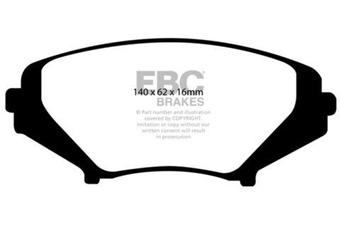 EBC 03-12 Mazda RX8 1.3 Rotary (Standard Suspension) Greenstuff Front Brake Pads thumbnail 2