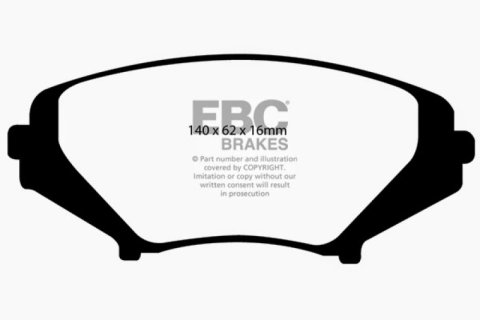 EBC 03-12 Mazda RX8 1.3 Rotary (Standard Suspension) Redstuff Front Brake Pads thumbnail 5