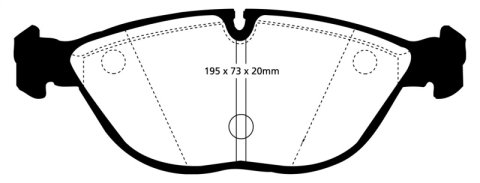 EBC 04-06 Audi TT Quattro 3.2 Redstuff Front Brake Pads thumbnail 1