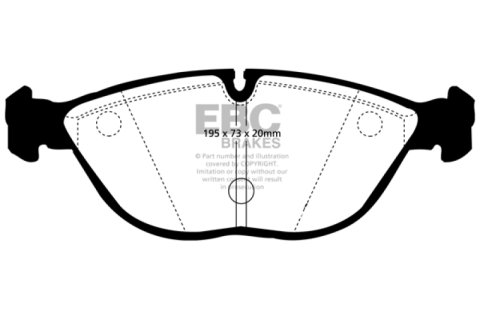 EBC 04-06 Audi TT Quattro 3.2 Redstuff Front Brake Pads thumbnail 4