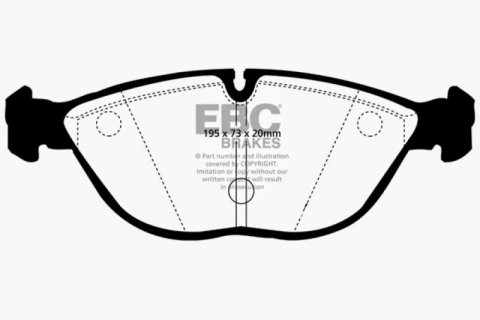 EBC 04-06 Audi TT Quattro 3.2 Redstuff Front Brake Pads thumbnail 5