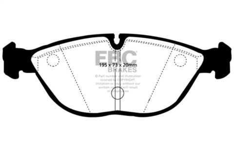 EBC 04-06 Audi TT Quattro 3.2 Redstuff Front Brake Pads thumbnail 6