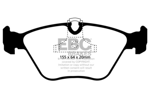 EBC 04-06 BMW X3 2.5 (E83) Greenstuff Front Brake Pads thumbnail 3