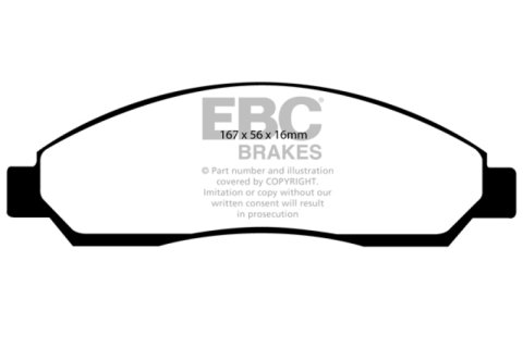 EBC 04-06 Chevrolet Colorado 2.8 Greenstuff Front Brake Pads thumbnail 2