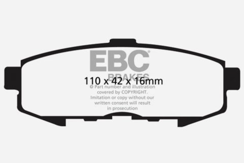 EBC 04-06 Mazda MPV 3.0 Ultimax2 Rear Brake Pads thumbnail 2