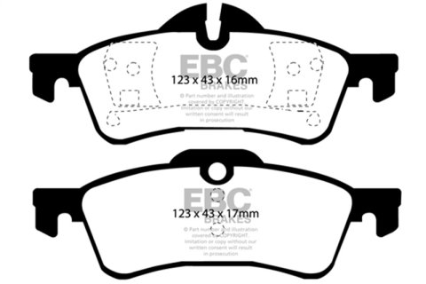 EBC 04-06 Mini Hardtop 1.6 Greenstuff Rear Brake Pads thumbnail 5