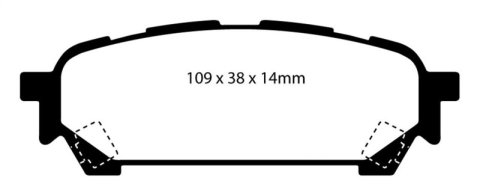 EBC 04-06 Saab 9-2X 2.0 Turbo Redstuff Rear Brake Pads thumbnail 1