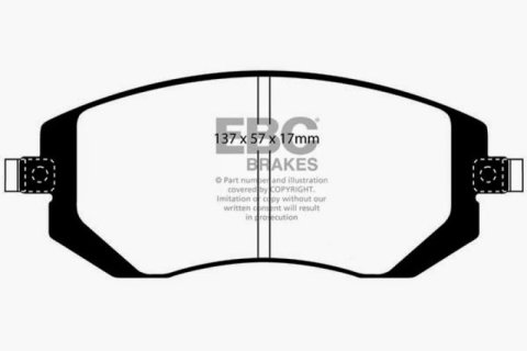 EBC 04-06 Saab 9-2X 2.0 Turbo Ultimax2 Front Brake Pads thumbnail 2