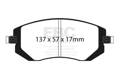 EBC 04-06 Saab 9-2X 2.0 Turbo Ultimax2 Front Brake Pads thumbnail 5