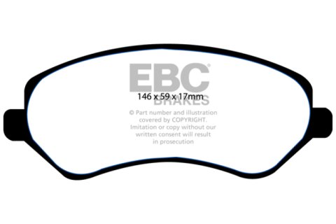 EBC 04-07 Chrysler Town & Country 3.3 Rear Drums Yellowstuff Front Brake Pads thumbnail 5