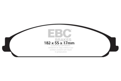 EBC 04-07 Ford Five Hundred 3.0 Yellowstuff Front Brake Pads thumbnail 4