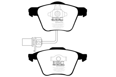 EBC 04-08 Audi S4 4.2 Bluestuff Front Brake Pads thumbnail 3