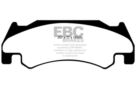 EBC 05-06 Dodge Ram SRT-10 8.3 Greenstuff Front Brake Pads thumbnail 3