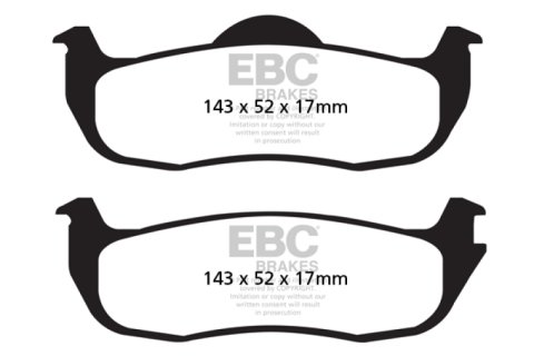 EBC 05-06 Infiniti QX56 5.6 (Bosch) Extra Duty Rear Brake Pads thumbnail 1