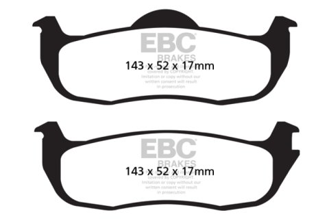 EBC 05-06 Infiniti QX56 5.6 (Bosch) Extra Duty Rear Brake Pads thumbnail 2