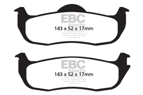 EBC 05-06 Infiniti QX56 5.6 (Bosch) Extra Duty Rear Brake Pads thumbnail 3