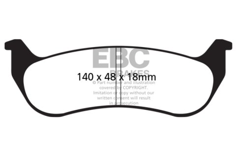 EBC 05-07 Chrysler Pacifica 3.5 Ultimax2 Rear Brake Pads thumbnail 2