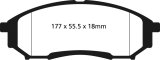 EBC 05-07 Ford F250 (inc Super Duty) 5.4 (2WD) Extra Duty Rear Brake Pads thumbnail 1