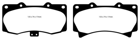 EBC 05-07 Hummer H3 3.5 Yellowstuff Front Brake Pads thumbnail 1