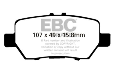 EBC 05-08 Acura RL 3.5 Greenstuff Rear Brake Pads thumbnail 6