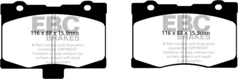 EBC 05-08 Acura RL 3.5 Yellowstuff Front Brake Pads thumbnail 1