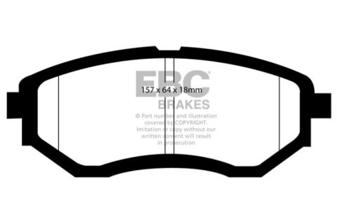 EBC 05-08 Subaru Tribeca 3.0 Extra Duty Front Brake Pads thumbnail 3