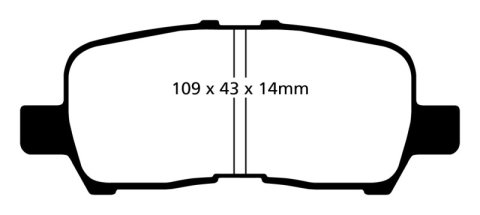 EBC 05-09 Buick Allure (Canada) 3.6 Yellowstuff Rear Brake Pads thumbnail 1