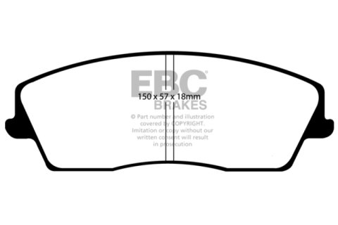 EBC 05-09 Chrysler 300 2.7 Yellowstuff Front Brake Pads thumbnail 5