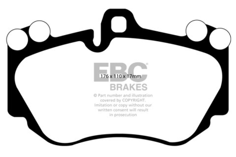 EBC 05-10 Lamborghini Murcielago 6.5 (4 Pad set)(Cast Iron Rotors) Redstuff Front Brake Pads thumbnail 5
